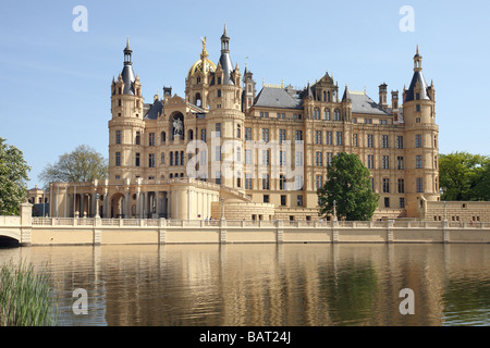 Le château de Schwerin, Mecklenburg Vorpommern, Allemagne Banque D'Images