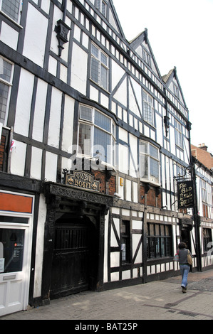 17e siècle l'ancien Bell Hotel, Sadler Gate, Derby, Derbyshire, Angleterre, Royaume-Uni Banque D'Images