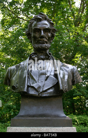 Buste d'Abraham Lincoln par le sculpteur américain Augustus Saint Gaudens Banque D'Images