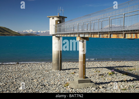 Niveau bas du lac Le lac Tekapo Mackenzie Country ile sud Nouvelle Zelande Banque D'Images