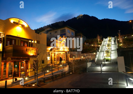 Bars de nuit Brecon Street Queenstown ile sud Nouvelle Zelande Banque D'Images