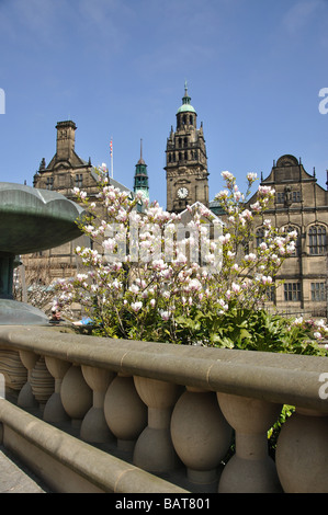 Des jardins de la paix, la Place du Millénaire, Sheffield, South Yorkshire, Angleterre, Royaume-Uni Banque D'Images