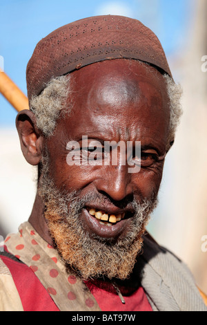 Portrait d'un homme d'Harar en Ethiopie Banque D'Images