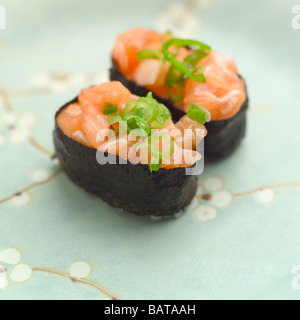 Sushi Gunkan maki close up Banque D'Images