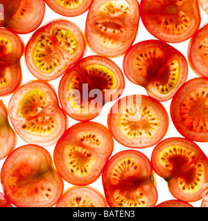 Tranches de tomate. Banque D'Images