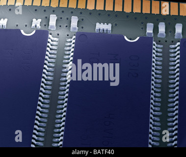 Puces mémoires d'ordinateur, SEM. La mémoire se réfère à une forme de stockage à semi-conducteurs connus sous le nom de random access memory Banque D'Images