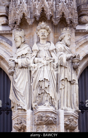 La Cathédrale Saint Michel Gudule - Bruxelles, Belgique Banque D'Images