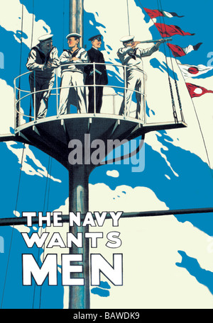 La Marine veut des hommes Banque D'Images