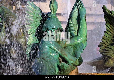 Swann fountain dans Logan's Circle de Philadelphie, en Pennsylvanie Banque D'Images