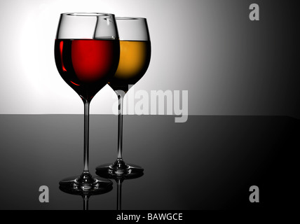 verres à vin Banque D'Images