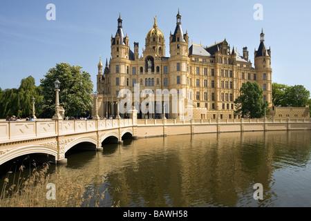 Le château de Schwerin, Mecklenburg Vorpommern, Allemagne Banque D'Images