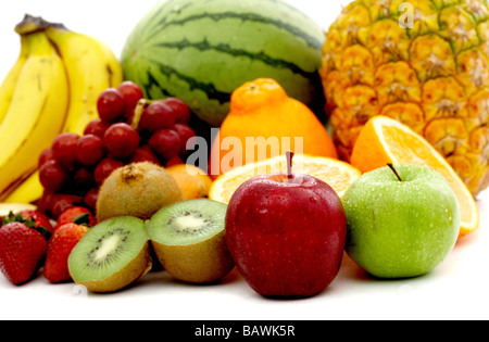 Fruit isolated on white Banque D'Images