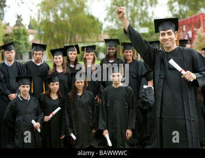 Groupe de l'obtention du diplôme Banque D'Images