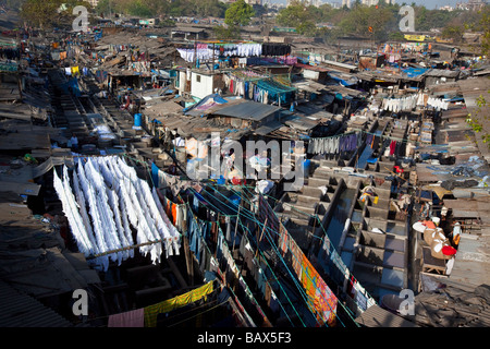 Mahalaxmi Dhobi Ghats à Mumbai Inde Banque D'Images