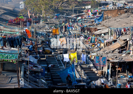 Mahalaxmi Dhobi Ghats à Mumbai Inde Banque D'Images