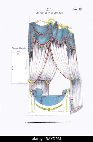 Empire français Corner Bed No 16 Banque D'Images