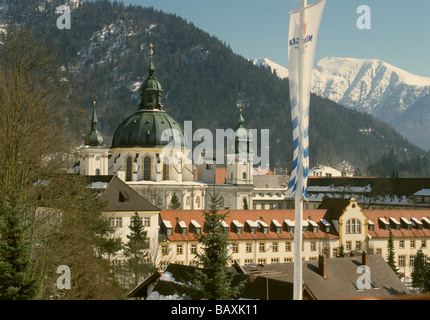 Abbaye Ettal, monastère bénédictin dans le village d'Ettal, Upper Bavaria, Bavaria, Germany Banque D'Images