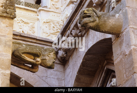 Détails sur les cloîtres Veruela Monastery Aragon Espagne Banque D'Images