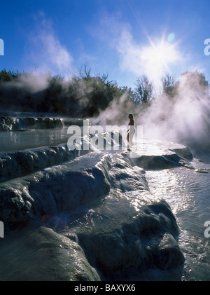 Cascate del Mulino, Saturnia, Toscane, Italie Banque D'Images