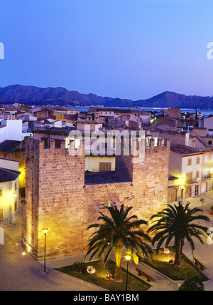 Bahia Pollensa, porte de ville Porta del Moll, Alcudia, Mallorca, Espagne Banque D'Images