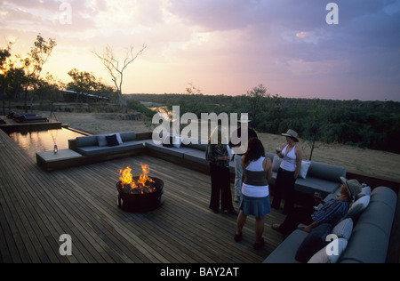 Soirée au luxueux hôtel Wrotham Park Lodge dans la péninsule du Cap York au Queensland, Queensland, Australie Banque D'Images