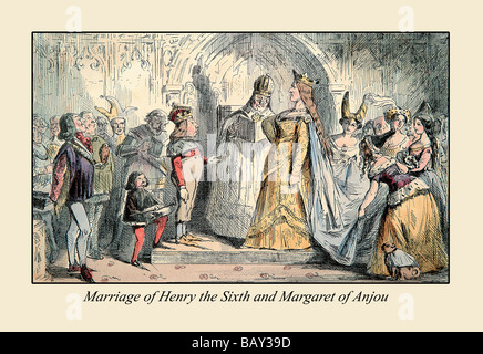 Mariage de Henry la sixième et Marguerite d'Anjou Banque D'Images