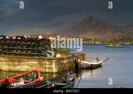 Ballynakill Harbour, Connemara, comté de Galway, Irlande, Europe Banque D'Images