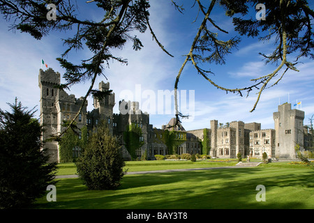 Ashford Castle près de Cong, dans le comté de Mayo, Irlande, Europe Banque D'Images