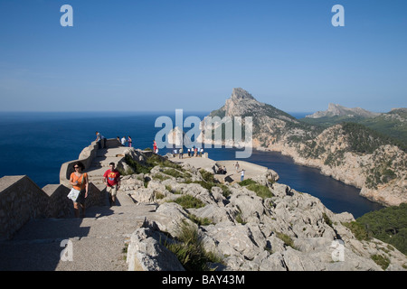 Cap de Formentor, vue depuis le Mirador es Colomer, Majorque, Îles Baléares, Espagne Banque D'Images