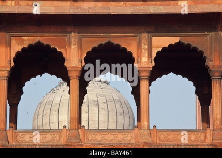 Jama Masjid ou mosquée de vendredi à Delhi Inde Banque D'Images