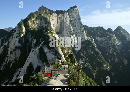 Pic de l'ouest de la montagne Hua Shan, province de Shaanxi, China, Asia Banque D'Images