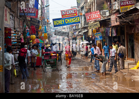 Main Bazaar Paharganj New Delhi en Inde Banque D'Images