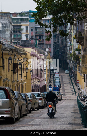 Scène de rue à Macao Banque D'Images