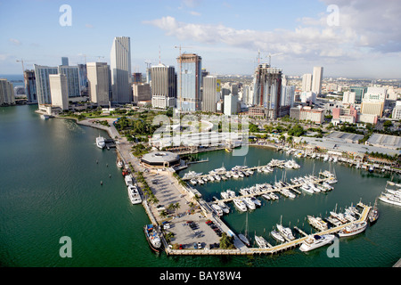 Bayside Market Place, marina et centre ville, Miami, Floride, États-Unis d'Amérique, USA Banque D'Images