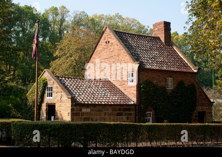 Le capitaine Cook's Cottage dans les jardins Fitzroy Melbourne Australie Victoria Banque D'Images