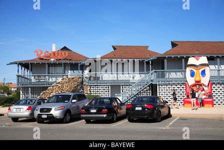Beach Motel de la ville de Montauk Long Island New York Banque D'Images