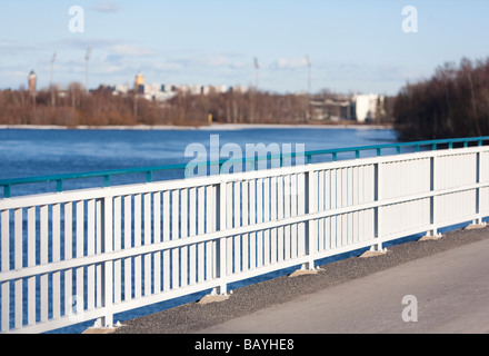 Garde-corps de pont , Finlande Banque D'Images