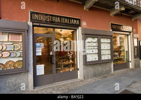 Boutique d'artisanat à Bellagio Como Lake Province de Côme Italie Banque D'Images