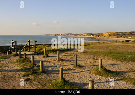 Le littoral du nord de la France près de Pointe aux Oies avec vue sur la Manche Banque D'Images