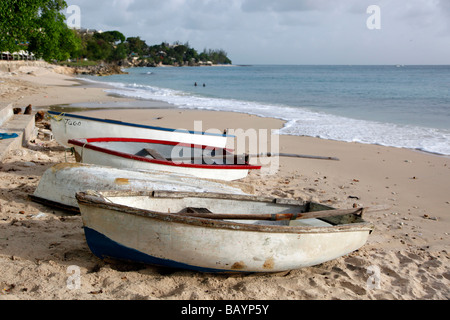 La Barbade Plage St James Banque D'Images