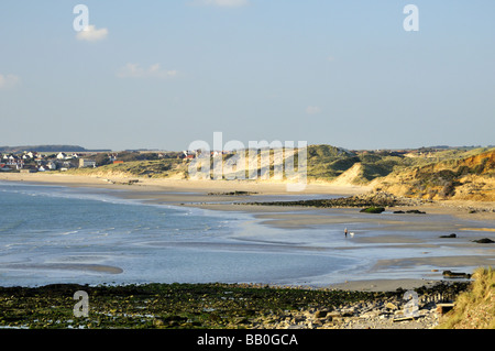 Le littoral du nord de la France près de Pointe aux Oies avec vue sur la Manche Banque D'Images