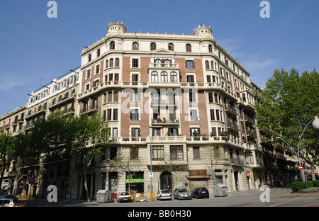 Immeuble résidentiel dans la ville de Barcelone, Espagne Banque D'Images