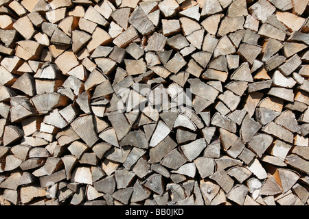 Extrémités de bois empilés. Photo par Willy Matheisl Banque D'Images