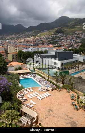 Machico madeira ville balnéaire île portugaise dans le milieu de l'Océan Atlantique Banque D'Images