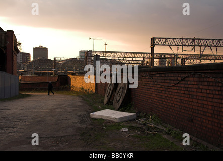 Gare à l'abandon, Mayfield à côté de la gare Piccadilly, Mayfield Street, Manchester, UK Banque D'Images