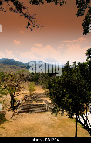 Ruines Mayas fabuleuses de la civilisation maya de Copan Honduras Banque D'Images