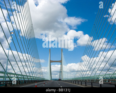 Le Severn Bridge, Avon, Royaume-Uni Banque D'Images