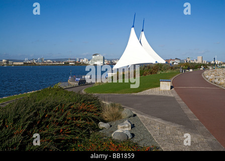 Le barrage de la baie de Cardiff South Wales UK Banque D'Images