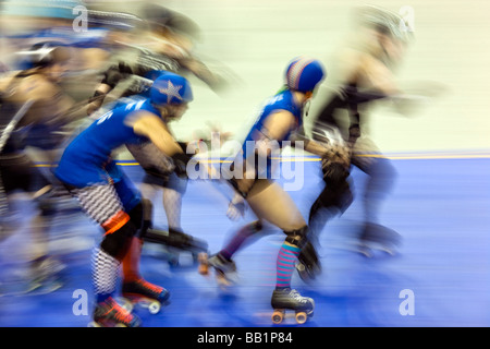 Womens Roller Derby Banque D'Images