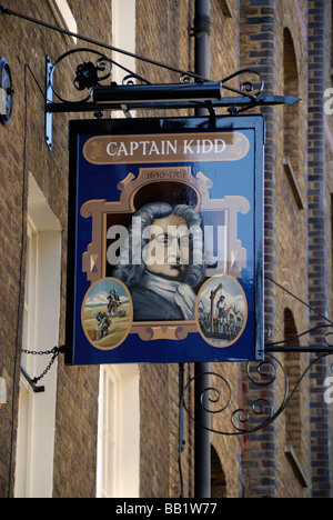 Le capitaine Kidd pub à Wapping High Street Londres Wapping Banque D'Images